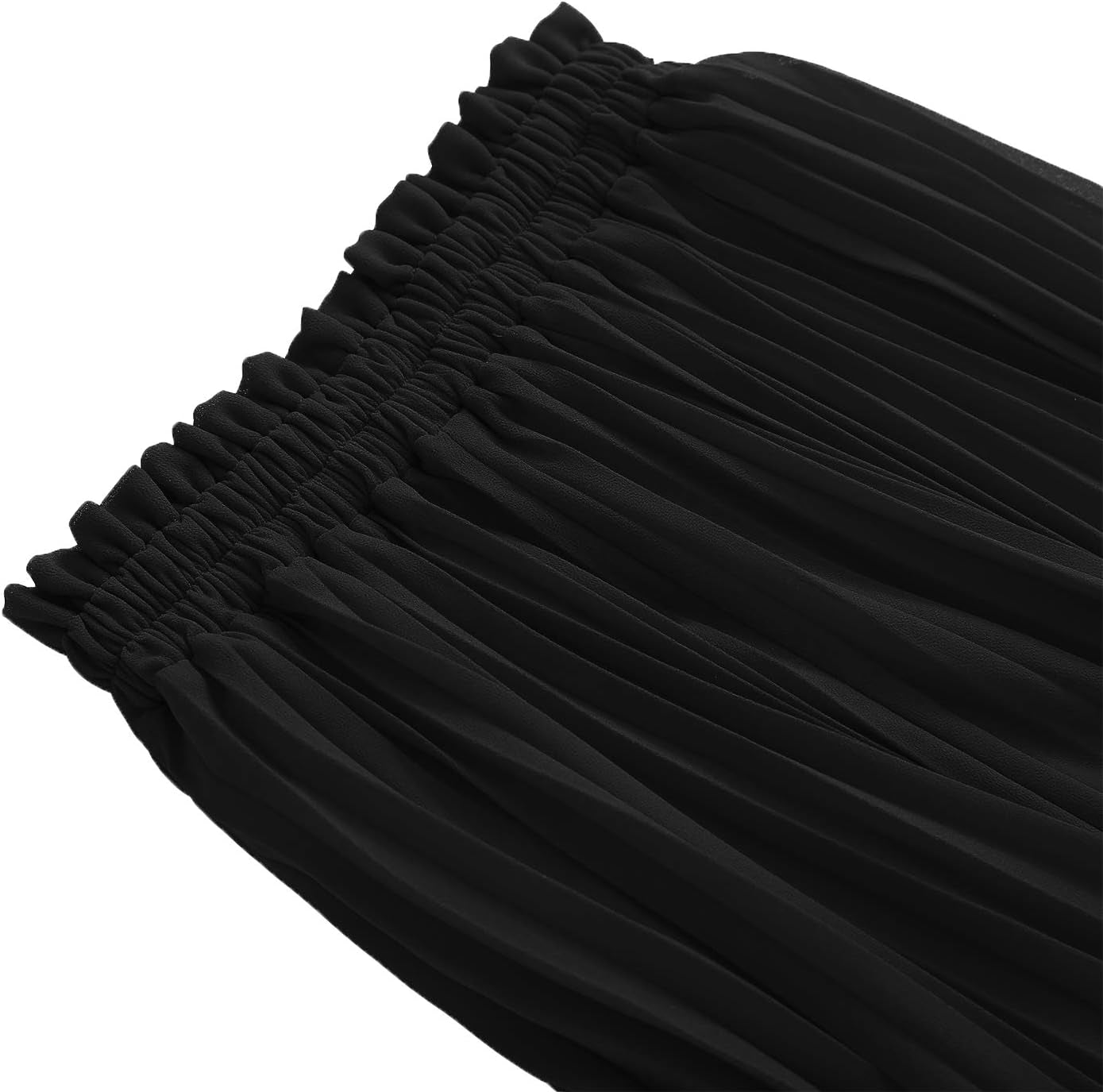Women'S Pleated A-Line High Waist Swing Flare Midi Skirt