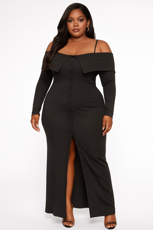 Plus Size Long Length Top & Skirt Leggings Set