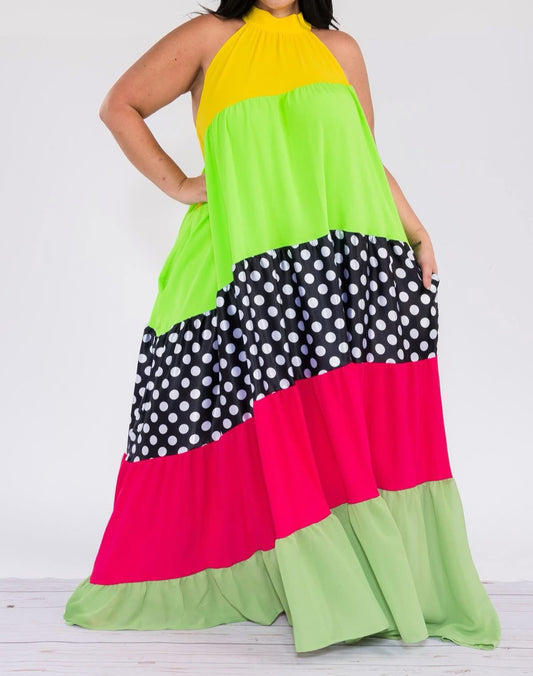 ,Multi Color Maxi Dress image 0