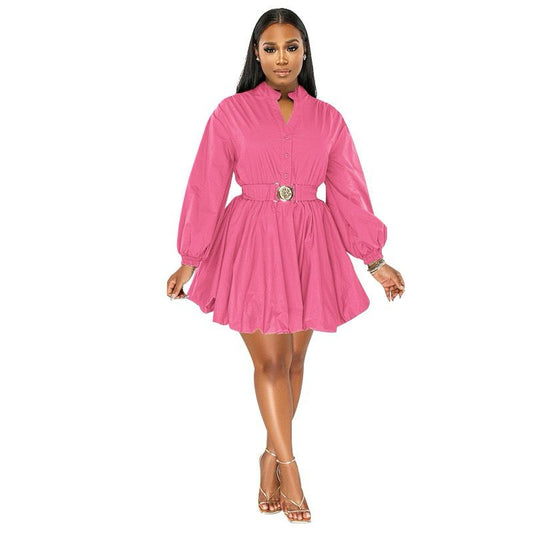 Luxe Belle Belted Shirt Dress   image 0