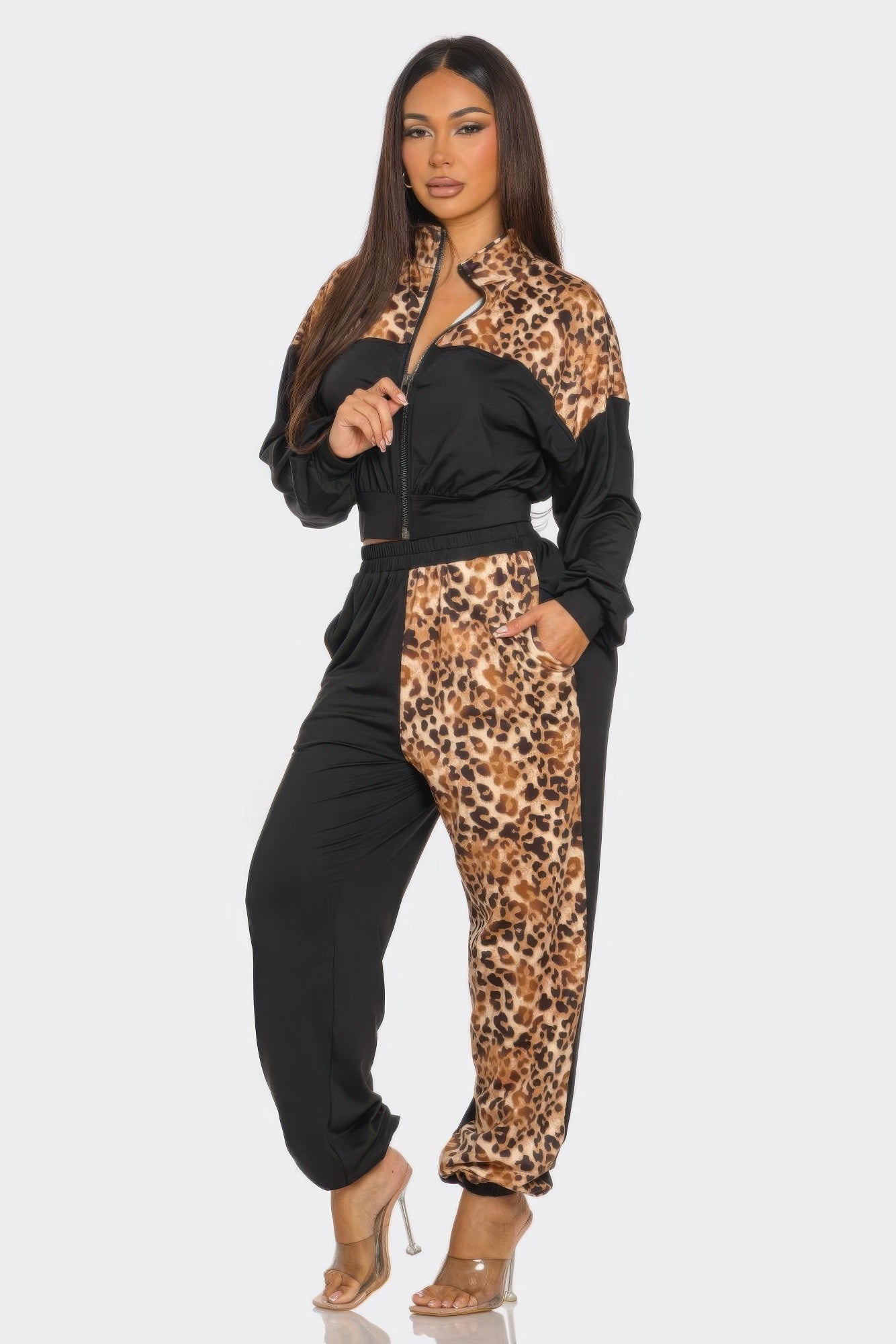 Animal Print Jogger  Set image 1
