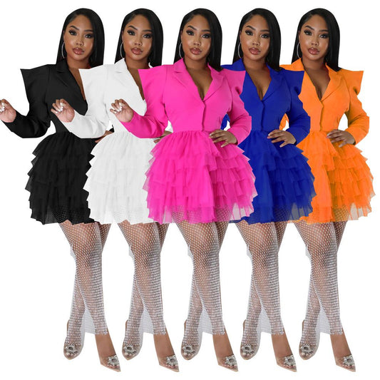 Power Chic Tulle Blazer Dress image 0